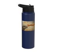 Dinosaur Velociraptor Evolution Creationism God Darwin Stainless Steel Insulated Water Bottle