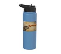 Dinosaur Velociraptor Evolution Creationism God Darwin Stainless Steel Insulated Water Bottle