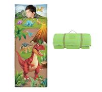 Dinosaur Volcano Sleeping Bag for Boys,Nap Mat for Kids with Removable Pillow,Warm Toddler Slumber Bag for Bedroom Daycare,Gift for Birthday Christmas