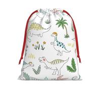 Dinosaur Walking Christmas Drawstring Bags Gift Wrapping Bag Small Gifts Candy Jewelry Wedding Wrap Bag