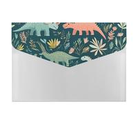 Dinosaur Walking Multi-Pocket File Organizer, Expanding Accordion Folder for Portable Document Storage