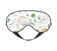 Dinosaur Walking Print Soft Eye Mask for Women Men Comfortable with Adjustable Strap for Travel Yoga Nap Shift Work