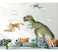 Dinosaur Wall Decal Set Kids Removeable for Children's Bedroom Nursery Novelty Stickers Prehistoric