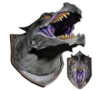 Dinosaur Wall Sculpture | 3D Dragon Head Sculpture With LED Lights | Fantasy Wall Art Dragon, Room Decor Halloween Decoration For Home