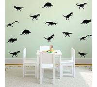 Dinosaur Wall Stickers Nursery Wall Stickers Dinosaur Wall Decals for Kids Boys Room Girls Bedroom Living Room Wall Decoration Black White Vinyl Stickers (Forest Green)