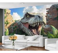 Dinosaur Wallpaper for Living Room - Peel and Stick Wallpaper, T-Rex Bedroom Wall Paper, Large Wall Mural & Cartoon Kids Home Decor, Self Adhesive