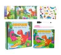 Dinosaur Watercolor - Reusable Coloring with Coloring Pages | Educational Art Project for Kids, Girls, Toddlers and Beginners, Great for Learning