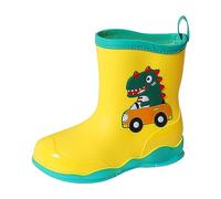 Dinosaur Wellies for Kids Rain Boots Waterproof with Drawstring Cute Cartoon Non Slip Wellington Boots for Boys Girls Multiple Colors Outdoor Essentials School Rainy Day Puddle Jumping Kids UK