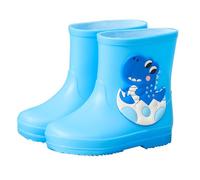 Dinosaur Wellington Boots for Boys Girls Non-Slip Rain Boots Lightweight Wellington Boot Easy Pull On Garden Shoes Children Rubber Anti Slip Waterproof Child Snow Boot Outdoors Footwear Size 7 Blue