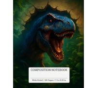 Dinosaur | Wide Ruled Composition Notebook | 150 Pages | 7.5x9.25 In | Ideal for School, Journaling, Creative Writing, Notes & Everyday Use | For ... Men & Women | Cool Design | Gift Notebook