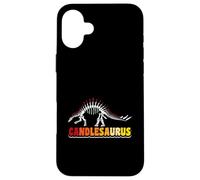 Dinosaur with candles on their backs Candlesaurus Dino Case for iPhone 16 Plus