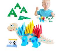 Dinosaur Wood Puzzles - Educational Interactive Cognitive Creative Learning Toy, Preschool Math Games | Skill Building Ages 3+ Boys Girls Early Education, Brain Teaser Dexterity Logic Development Set