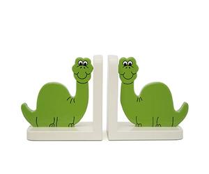 Dinosaur Wooden Bookends For Kids | Childrens Book Ends | Book Stoppers For Shelves, Kids Room or Nursery Decor - Hand Made in UK