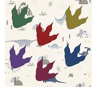 Dinosaur Wooden Wall Art Footprints Feet Velociraptor Raptor Bedroom Boys Girls Dino Birthday Theme (Purple, 6)