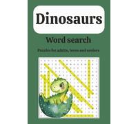 Dinosaur Word Search Puzzle Book: Word Searches for adult with Easy to Read Print about Dinosaurs, Dinos, and More! | 6x9 inches, 110 pages | 50+ Puzzle with solutions