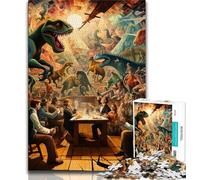 Dinosaur World 1000 Piece Jigsaw Puzzle for Adults And Teenagers,Educational Games Home Decoration Deal As Gifts for The Whole Family (75x50cm)