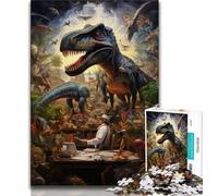 Dinosaur World 1000 Piece Jigsaw Puzzles for Adults,Stress Reliever Difficult Challenge Deal As Gifts for The Whole Family (50x75cm)