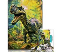 Dinosaur World 1000 Piece Jigsaw Puzzles for Teenagers,Educational Games Home Decoration Artists Collection,Fine Art (38x26cm)