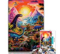 Dinosaur World 1000 Piece Jigsaw Puzzles for Teenagers,Family Game Stress Reliever Difficult Challenge Artists Collection,Fine Art (75x50cm)