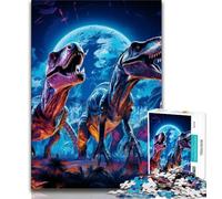 Dinosaur World Adult Jigsaws 1000 Pieces Difficult,Learning Educational Toys Family Games with Matching Poster And Trivia Sheet (38x26cm)