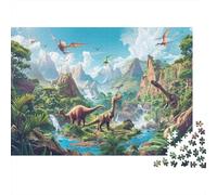 Dinosaur World Family Puzzles 1000 Pieces of Precision Cut Colourful Jigsaws Dino Valley As An Aesthetic Jigsaw Puzzle for Home Decor And Stress Relief 52x38cm/1000pcs