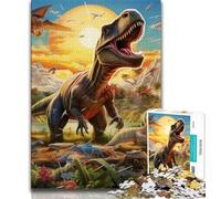 Dinosaur World Jigsaw Puzzles for Adults 1000 Jigsaws,Challenging To Complete But Fun And Humorous Unique Home Decor And Gifts (50x75cm)
