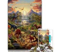 Dinosaur World Jigsaw Puzzles for Adults 1000 Jigsaws,Challenging To Complete But Fun And Humorous Unique Home Decor And Gifts (38x26cm)