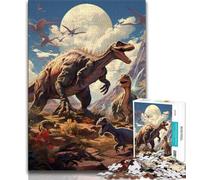 Dinosaur World Jigsaw Puzzles for Adults 1000 Piece Puzzle,Help The Brain Exercise Addictive Toys to Cultivate Patience A Work of Art (38x26cm)