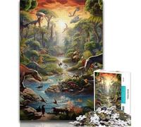 Dinosaur World Jigsaw Puzzles for Adults 1000 Piece Puzzle,Help The Brain Exercise Addictive Toys to Cultivate Patience A Work of Art (50x75cm)