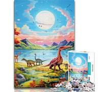 Dinosaur World Jigsaw Puzzles for Teenagers 1000 Jigsaws,Challenging To Complete But Fun And Humorous Birthday Present,Gifts,Wall Art (50x75cm)