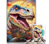 Dinosaur World Jigsaw Puzzles for Teenagers 1000 Jigsaws,Toys Educational Games Stress Relieving Suitable for Desktop Decoration (38x26cm)