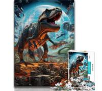 Dinosaur World JigsawPuzzle 1000 Pieces for Teenagers,Brain Teaser Game Wall Decoration Unique Birthday And Xmas Gifts (50x75cm)