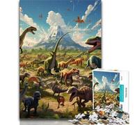 Dinosaur World Jigsaws Puzzles 1000 Pieces for Adults Gifts,Staycation Kill Time Every Piece Is Unique - Challenging Family Fun Game (50x75cm)