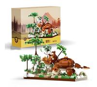 Dinosaur World Mini Building Set, Triceratops Skeleton Micro Building Model Kits, Architectural Dinosaur World Toys with Rocks and Forests, Home Office Decor, STEM Gifts for Teens 14+ (1011 Pieces)