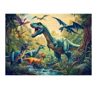 Dinosaur World Puzzles for Adults 1000 Pieces, Nature Rainforest Animal Jigsaw Puzzles, Challenging Forest Puzzle as Wall Decor