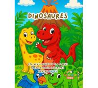 Dinosaures - Llibre de Lectoescriptura i Pintura per a Nens i Nenes de 4 a 6 Anys: Aprèn a traçar lletres, descobreix 15 dinosaures simpàtics i ... (Pinta, Traça i Aprèn - La Sèrie d’Animals)