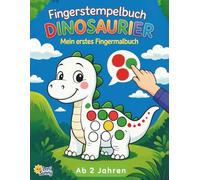 Dinosaurier Fingerstempelbuch für Kinder ab 2 Jahren: 50 süße Dinosaurier, spannende Fakten & kreativer Spaß für Kinder 2-4 Jahre (Fingerstempelbuch für Kinder ab 2 Jahren. Menin erstes Fingermalbuch)