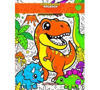 Dinosaurier Malbuch Einfach und Fett für Kinder: 40 Prähistorische Illustrationen mit Dicken Linien für Alter 4-10