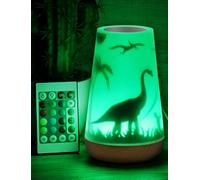 Dinosaurier Night Light with Remote for Girls Baby Kids Bedroom, Touch Control, Timer, Rechargeable (Dinosaurier-16 Colors)