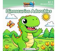 Dinosaurios Adorables: Libro para Colorear para Niños de 2 a 4 Años (Draw Me! Easy Coloring - ES)