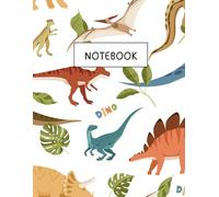 Dinosaurs A4 Lined Notebook: 80 Pages | College Ruled Paper | 8.5"x11" Size | Perfect for Kids, Boys & Tweens | Great for School, Home & Everyday Adventures