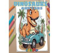 dinosaurs and cars coloring book
