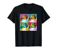Dinosaurs Baby Sinclair Colorful Vintage Big Chest Panels T-Shirt