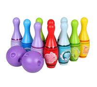 Dinosaurs Bowling set for children, skill game, 10 SKITTLES + 2 BALLS, 3+ (Dinosaur)