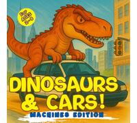Dinosaurs & Cars! Colorful and Coloring Book - Machines Edition: Awesome facts! Dino-themed vehicles! (activity book for kids Ages 2-8) (Dinosaur Edition For Kids)