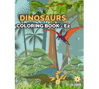 Dinosaurs Coloring Book in Colorful Lined Style