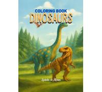 Dinosaurs Coloring Book in Colorful Lined Style