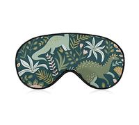 Dinosaurs Cute Dino Sleeping Eye Mask Eye Shade with Adjustable Strap Blindfold for Airplane Travel