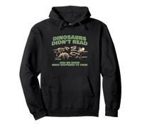 Dinosaurs Did Not Read Funny Book Lover Design Pullover Hoodie