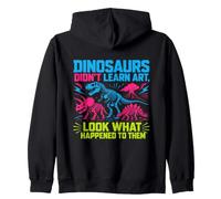 Dinosaurs Didn't Learn Art Funny Drawing Teacher Zip Hoodie